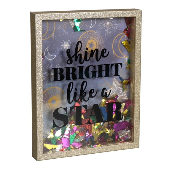 Glitter Confetti Table Plaque 5.75x7.25 in. NWT - Picture 1 of 1